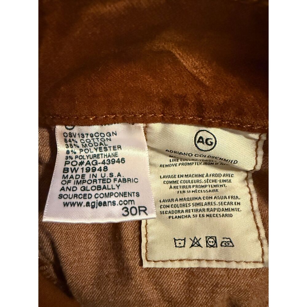 AG Adriano Goldschmied “The Farrah Skinny” high-rise skinny pants in rust/copper - Picture 5 of 5